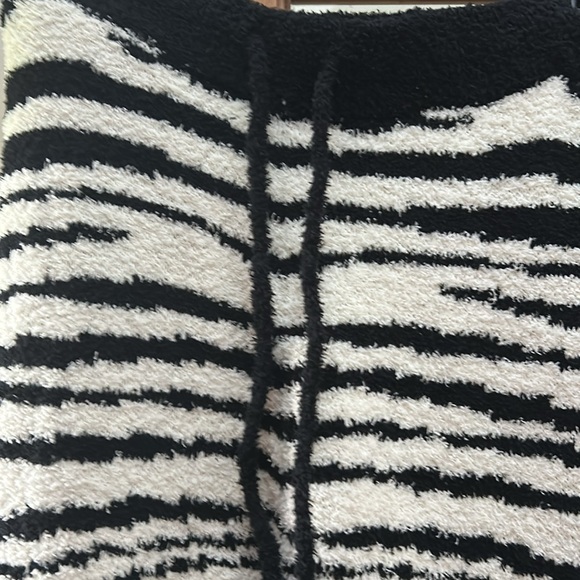 Black and White Zebra Print Pants, POL, Size S - Picture 3 of 4